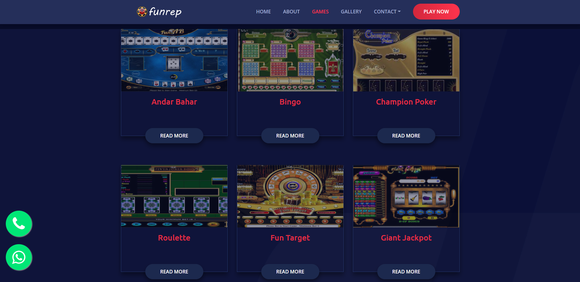 games at funrep vip casino