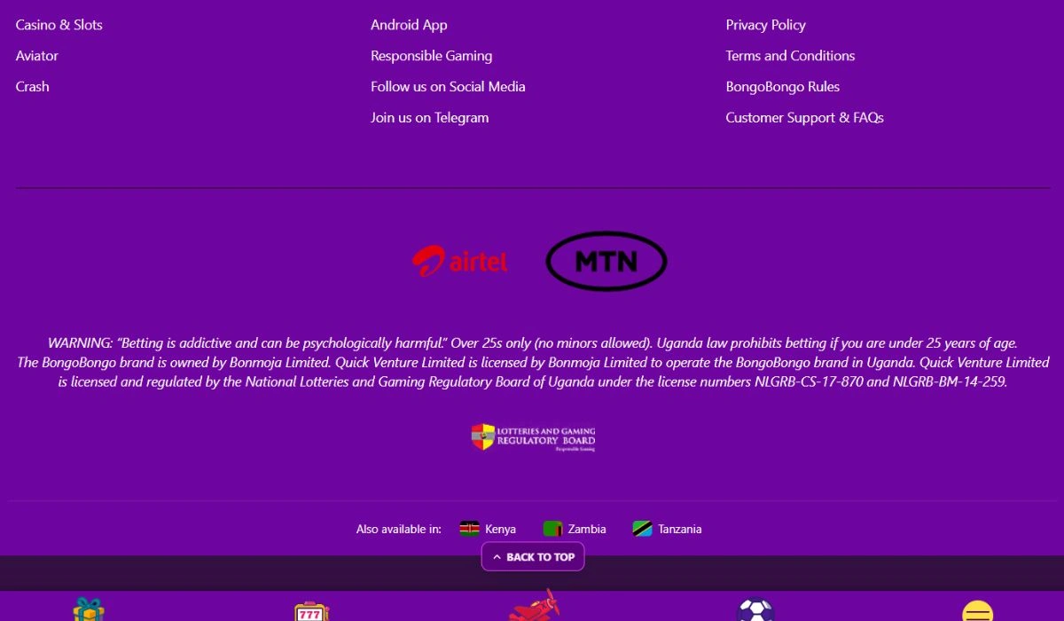 BongoBongo footer 