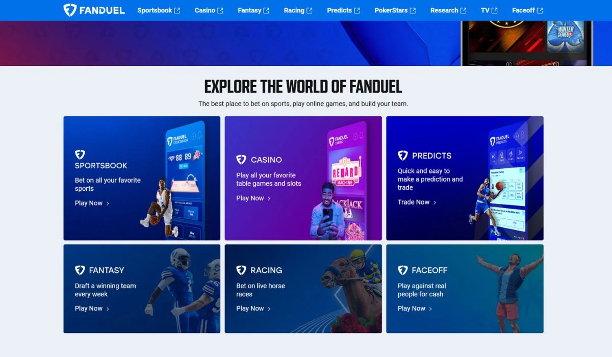 Fanduel home page